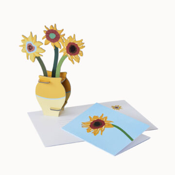 studio roof pop out card van gogh flowers pop up kaart pop up card bloemen pynappel brievenbus cadeau