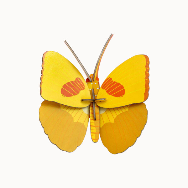 studio roof vlinder muurdecoratie yellow butterfly pynappel brievenbus cadeau