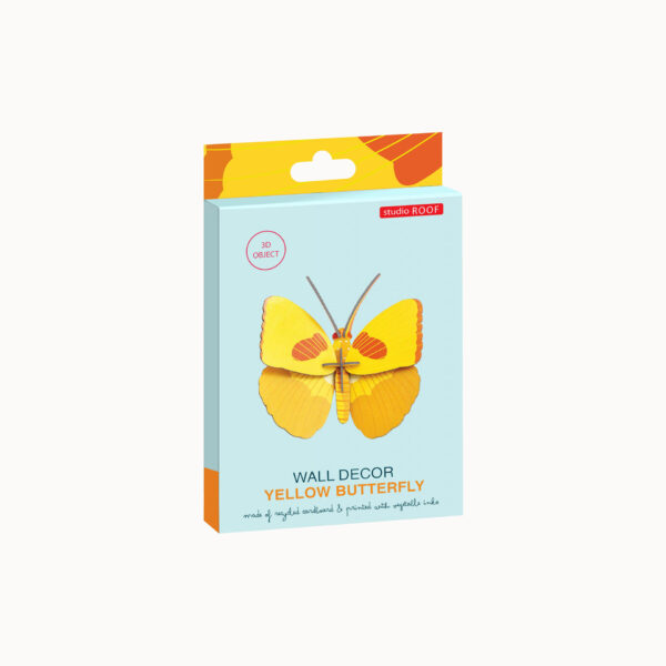 studio roof vlinder muurdecoratie yellow butterfly pynappel brievenbus cadeau