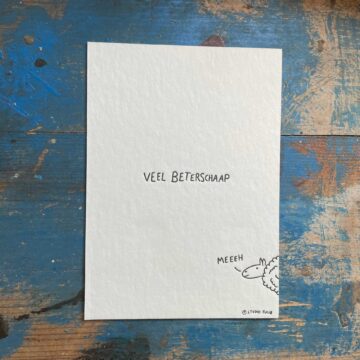 beterschap humor veel beterschaap beterschapskaart studio flash letterpress pynappel